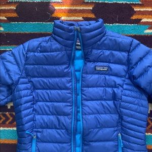 Patagonia Down Puffer Coat sweater womens medium royal